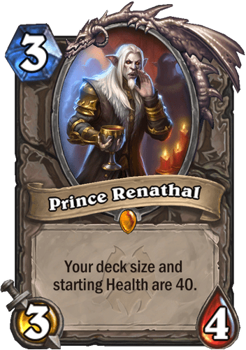 Controversy around the inclusion of Prince Renathal in the next Hearthstone Major: “this kind of thing without any warning is to treat us like idiots.”