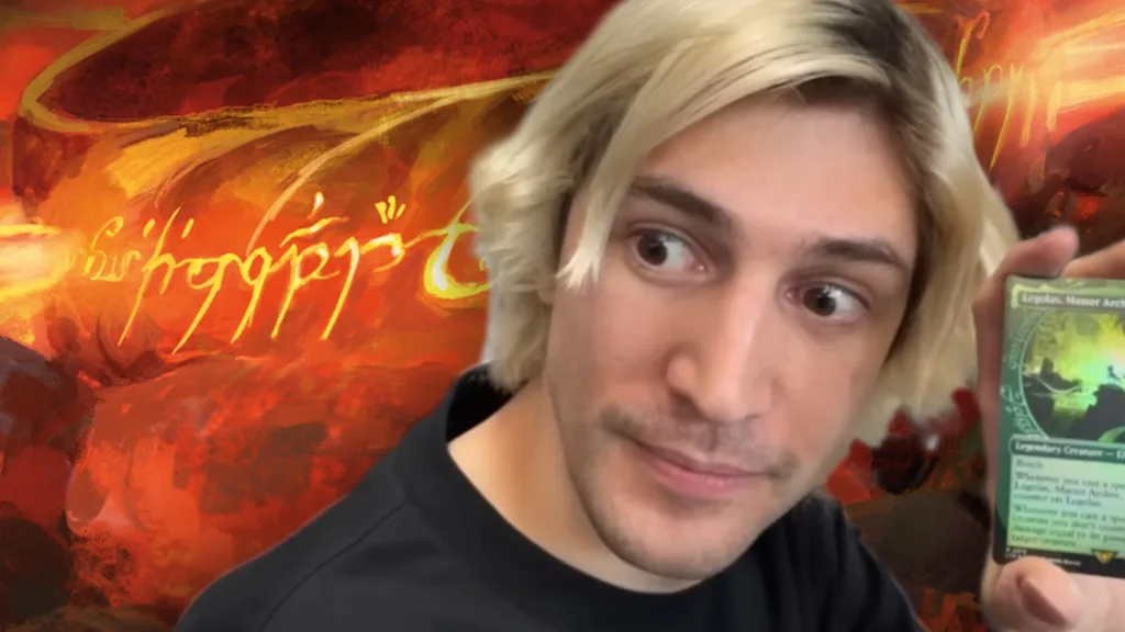 XQc is spending thousands hunting for MTG’s million dollar Lord of the Rings card